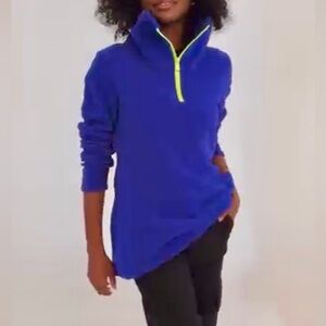 Dudley Stephens Prospect Pullover in Vello Fleece - Cobalt, Large